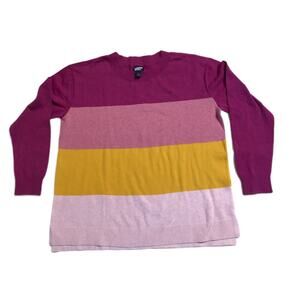 Lands End Striped Cotton Sweater